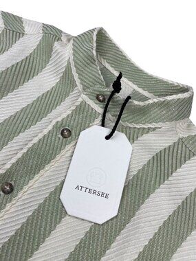 NEW Attersee Women's The New Caftan Tunic Dress Cypress Stripe Herringbone • XS